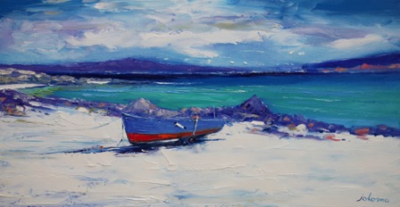 Calm seas the blue boat Iona 16x30
&pound;4200